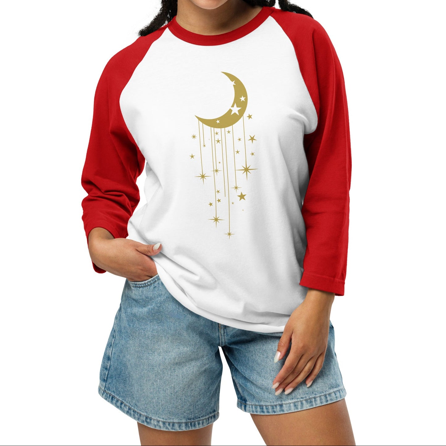 half moon and stars | baseball tee
