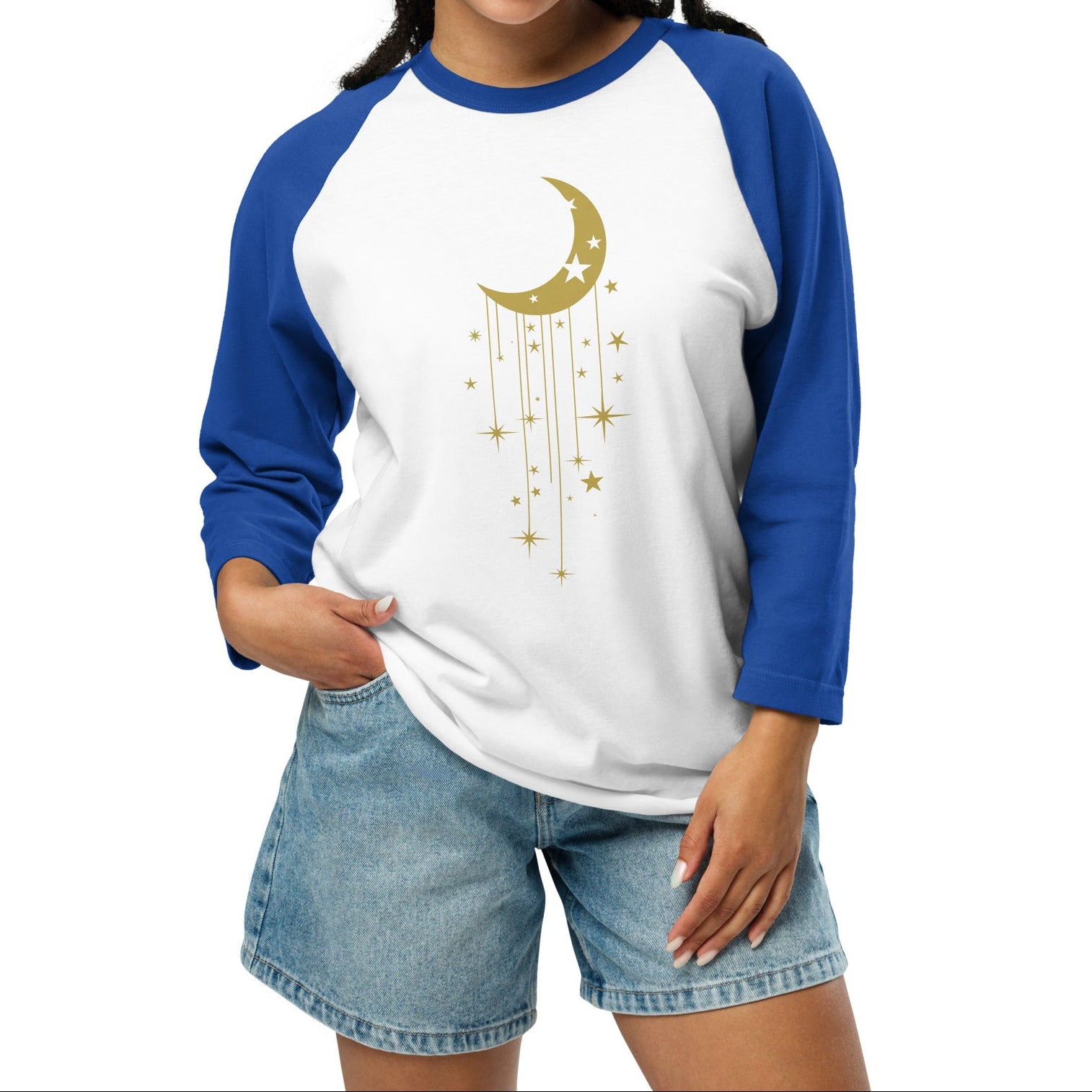 half moon and stars | baseball tee