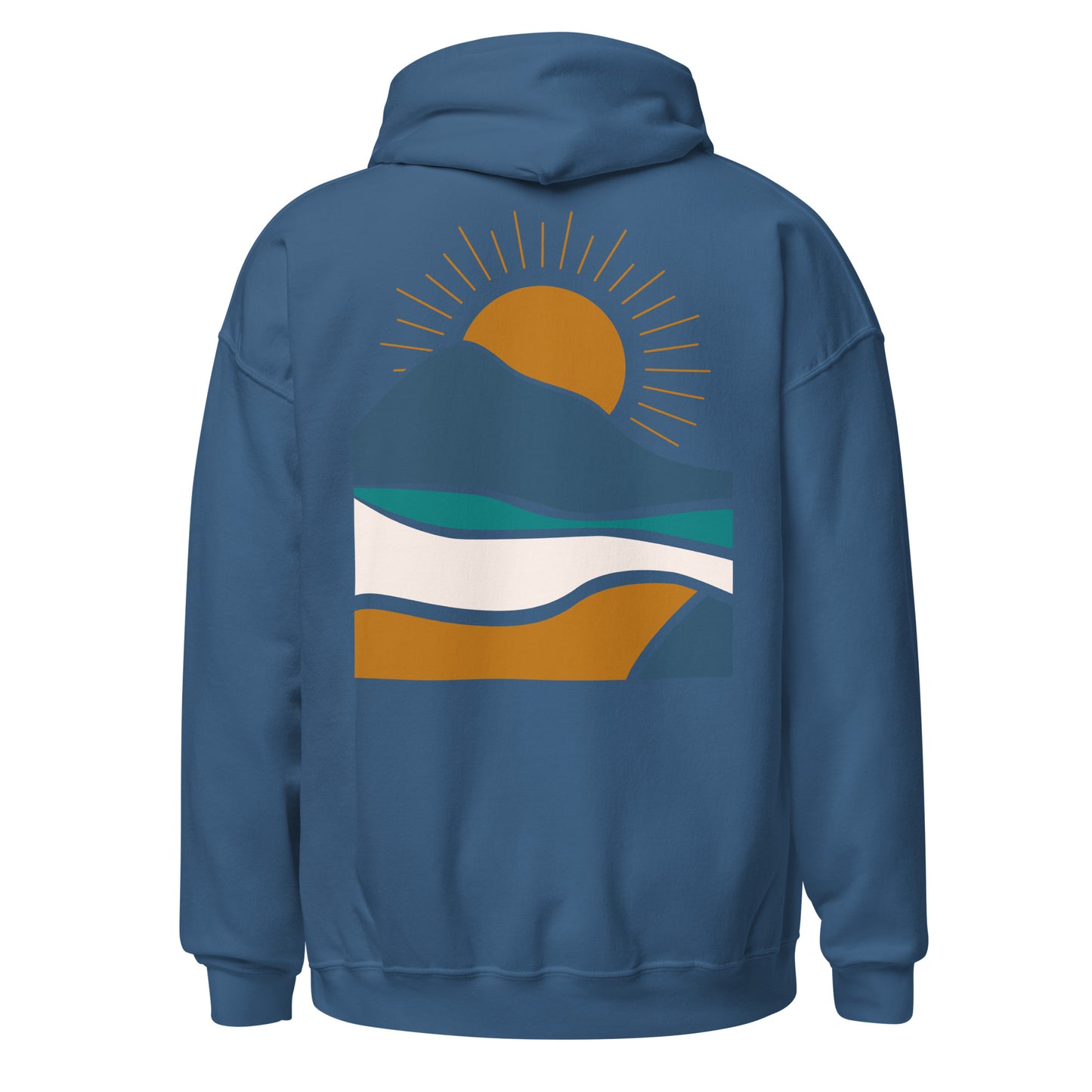 rustic sunrise back | hoodie