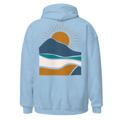 rustic sunrise back | hoodie