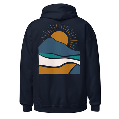 rustic sunrise back | hoodie