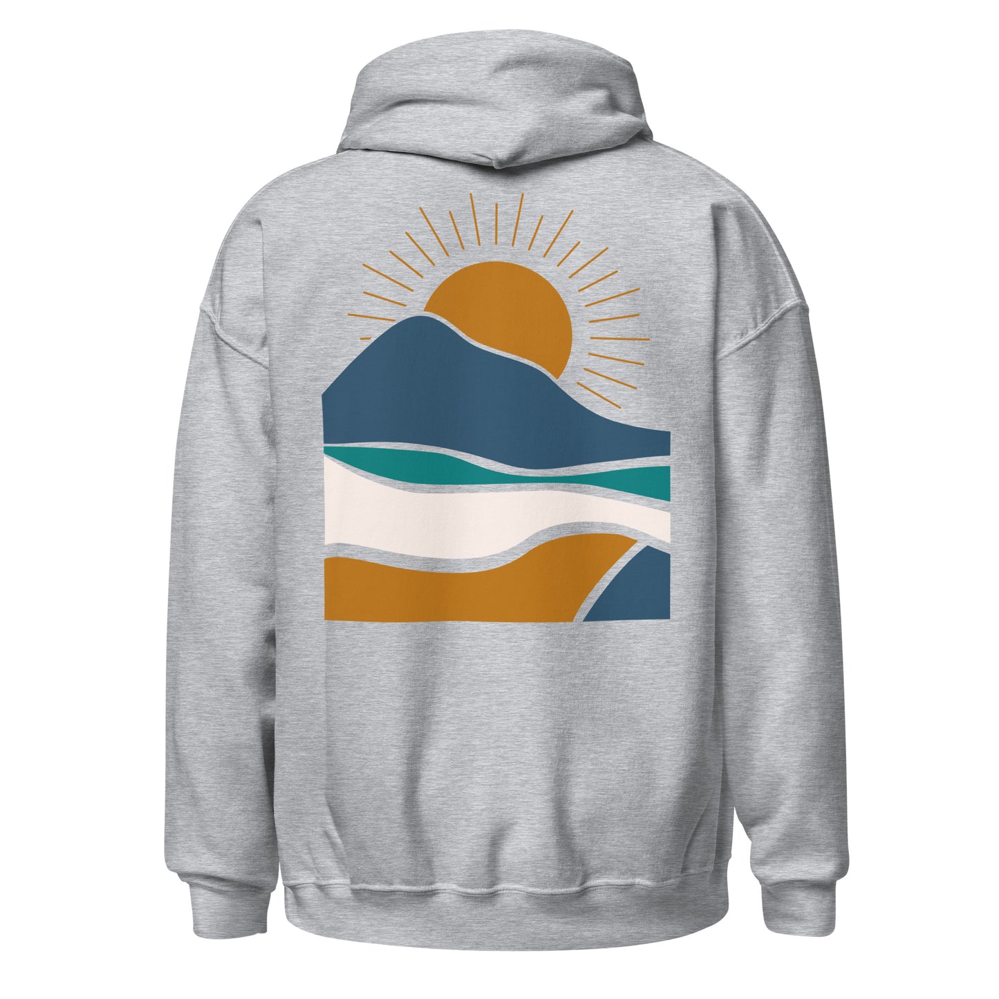 rustic sunrise back | hoodie