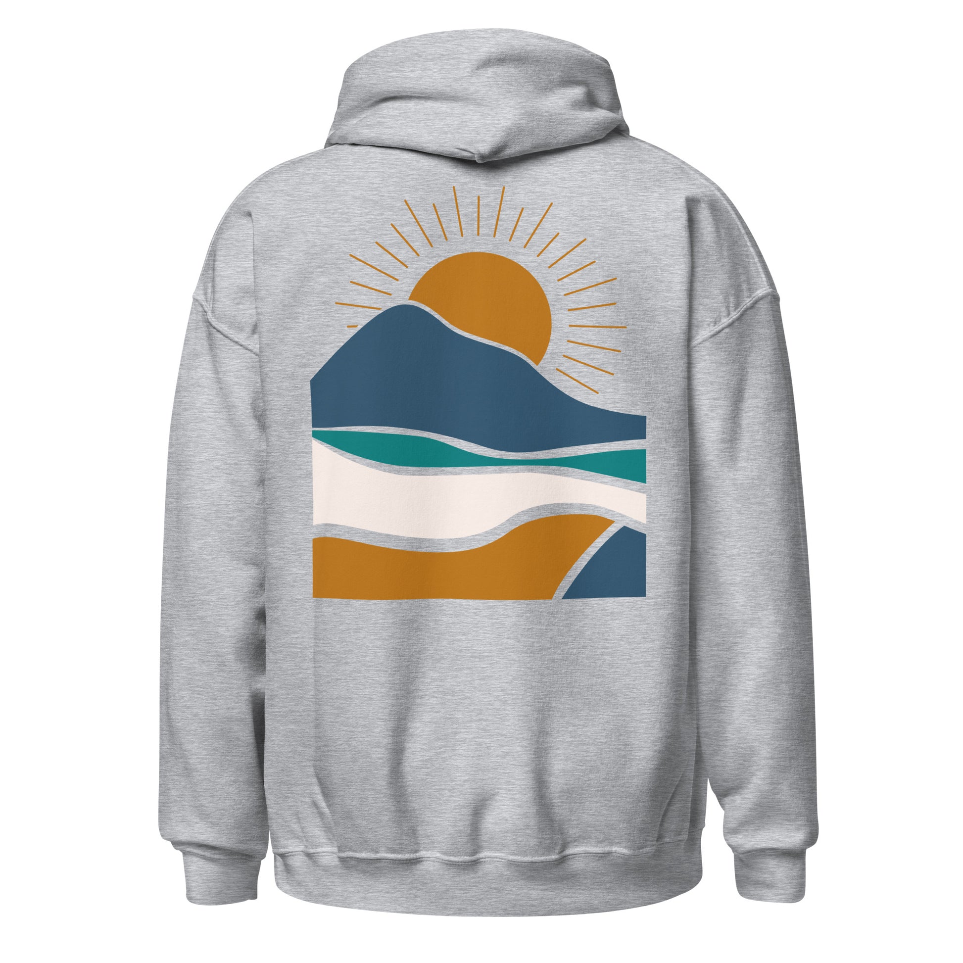 rustic sunrise back | hoodie