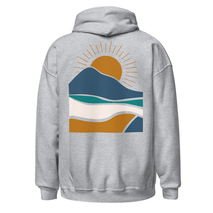 rustic sunrise back | hoodie