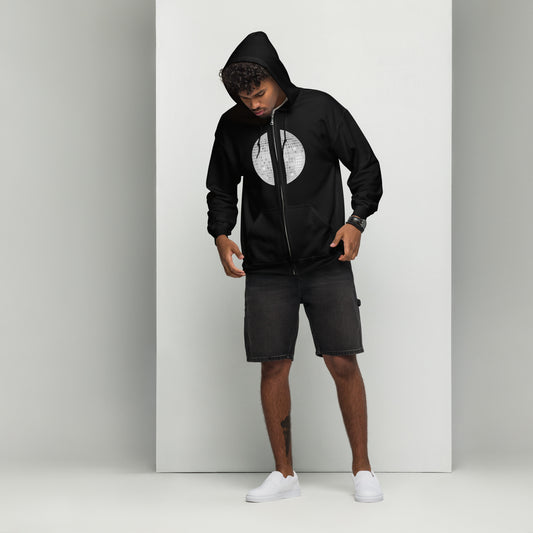 discoball front | zip hoodie