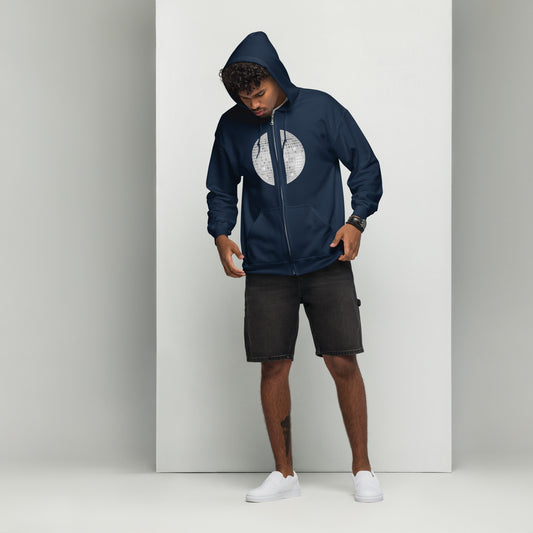 discoball front | zip hoodie