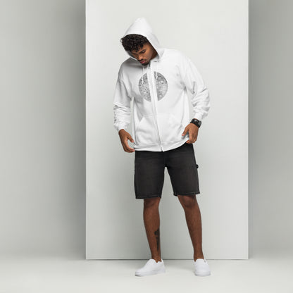 discoball front | zip hoodie