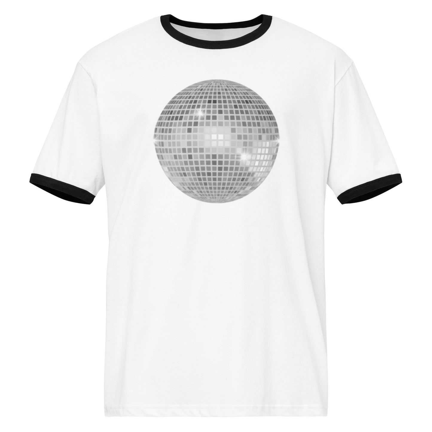 front | bubbly sparkly discoball | ringer tee