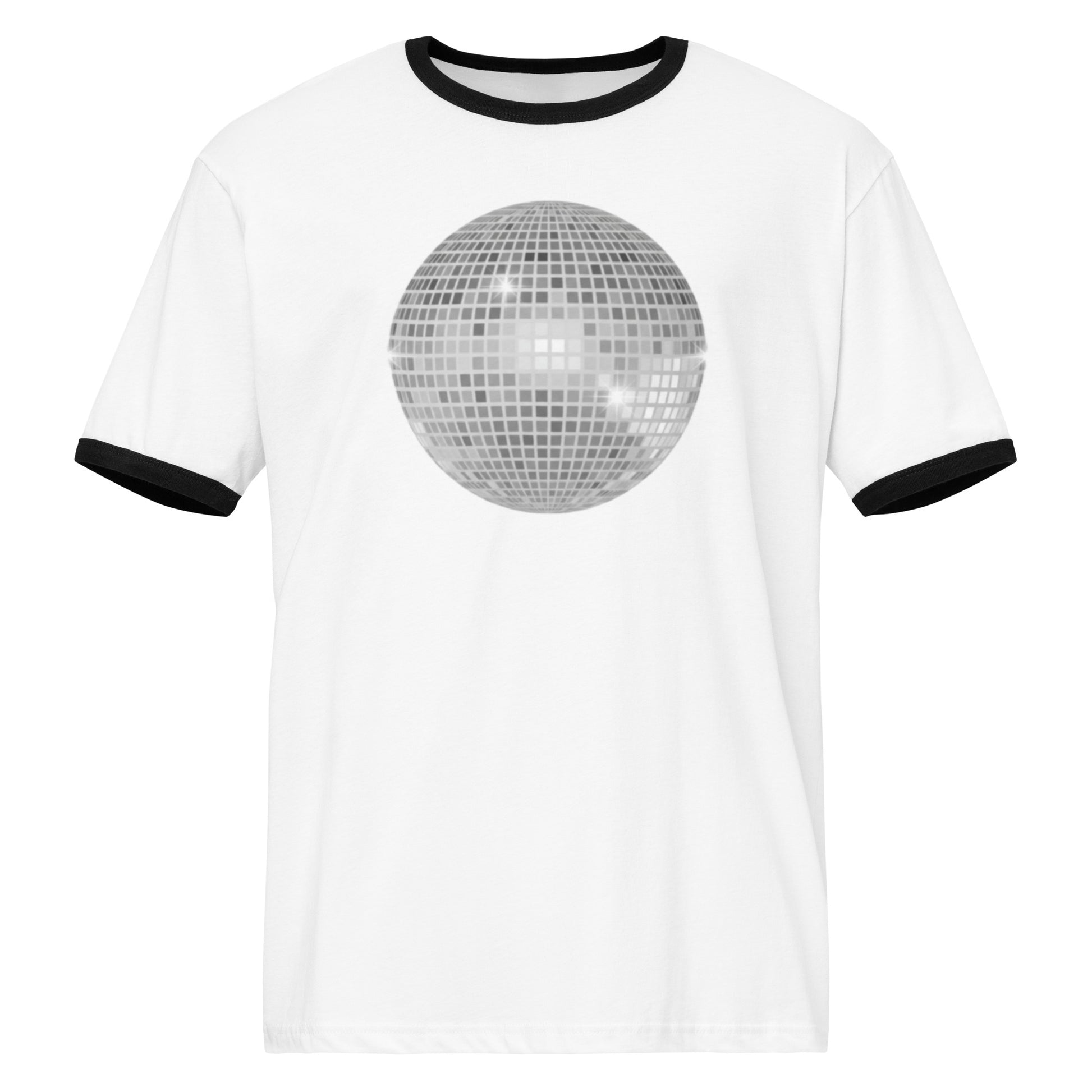 front | bubbly sparkly discoball | ringer tee