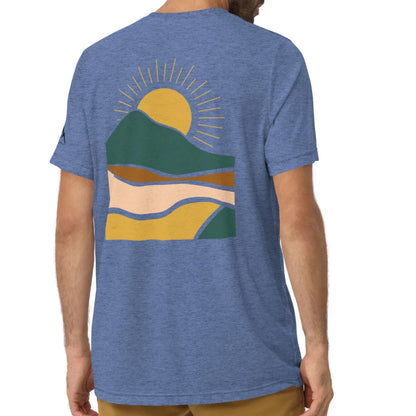 earthy sunrise back | fitted tee