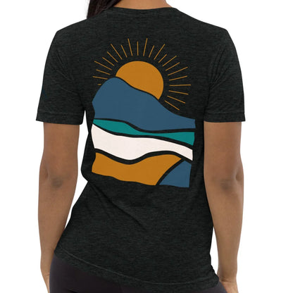 rustic sunrise back | fitted tee