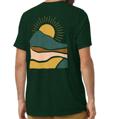 earth sunrise back | fitted tee