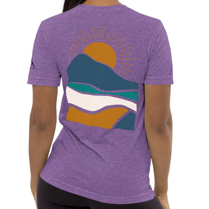 rustic sunrise back | fitted tee