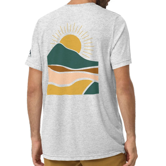 earthy sunrise back | fitted tee