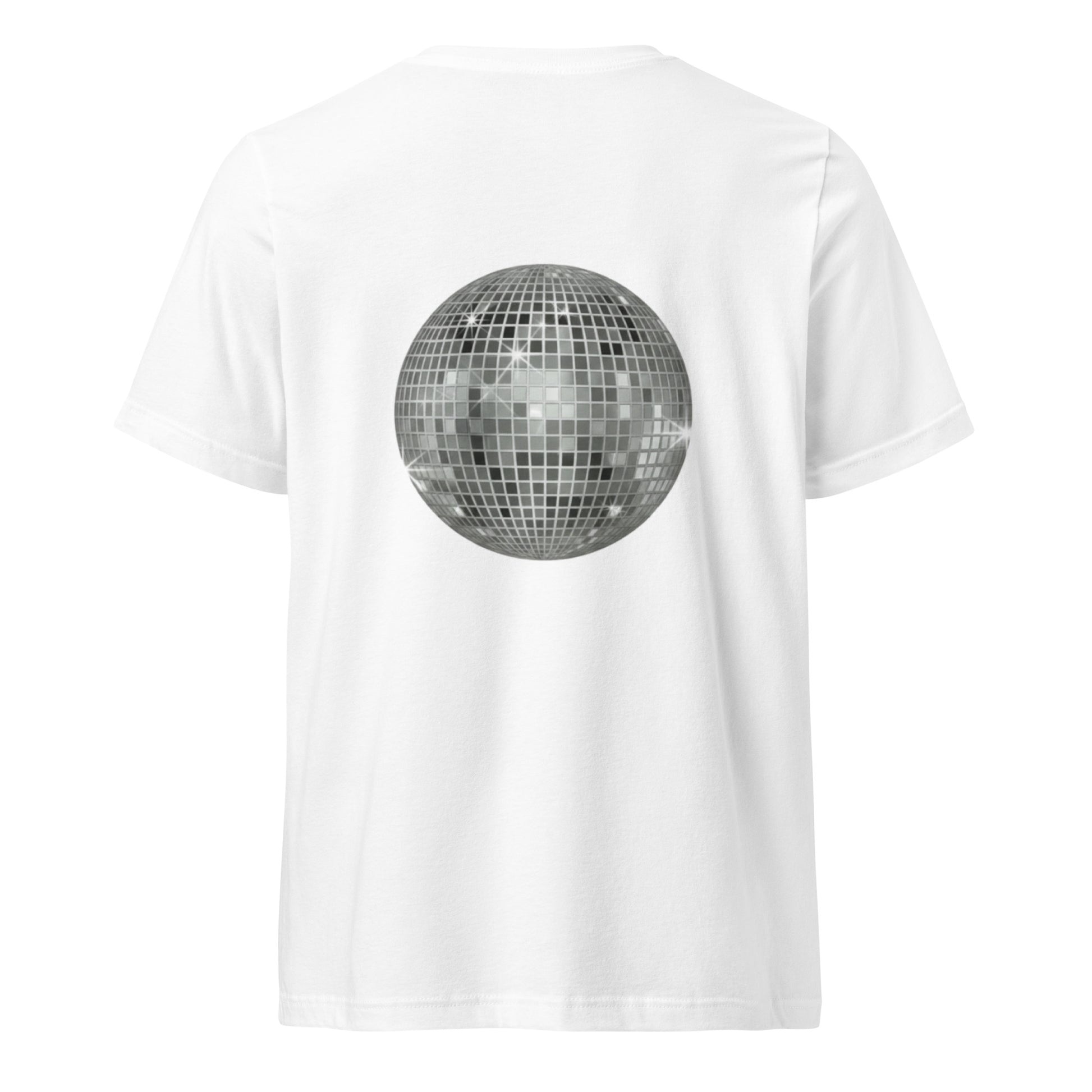 big ol' sparkly discoball back | v-neck tee