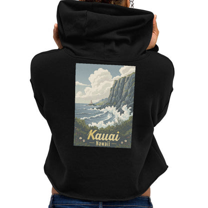 kauai stamp | crop hoodie