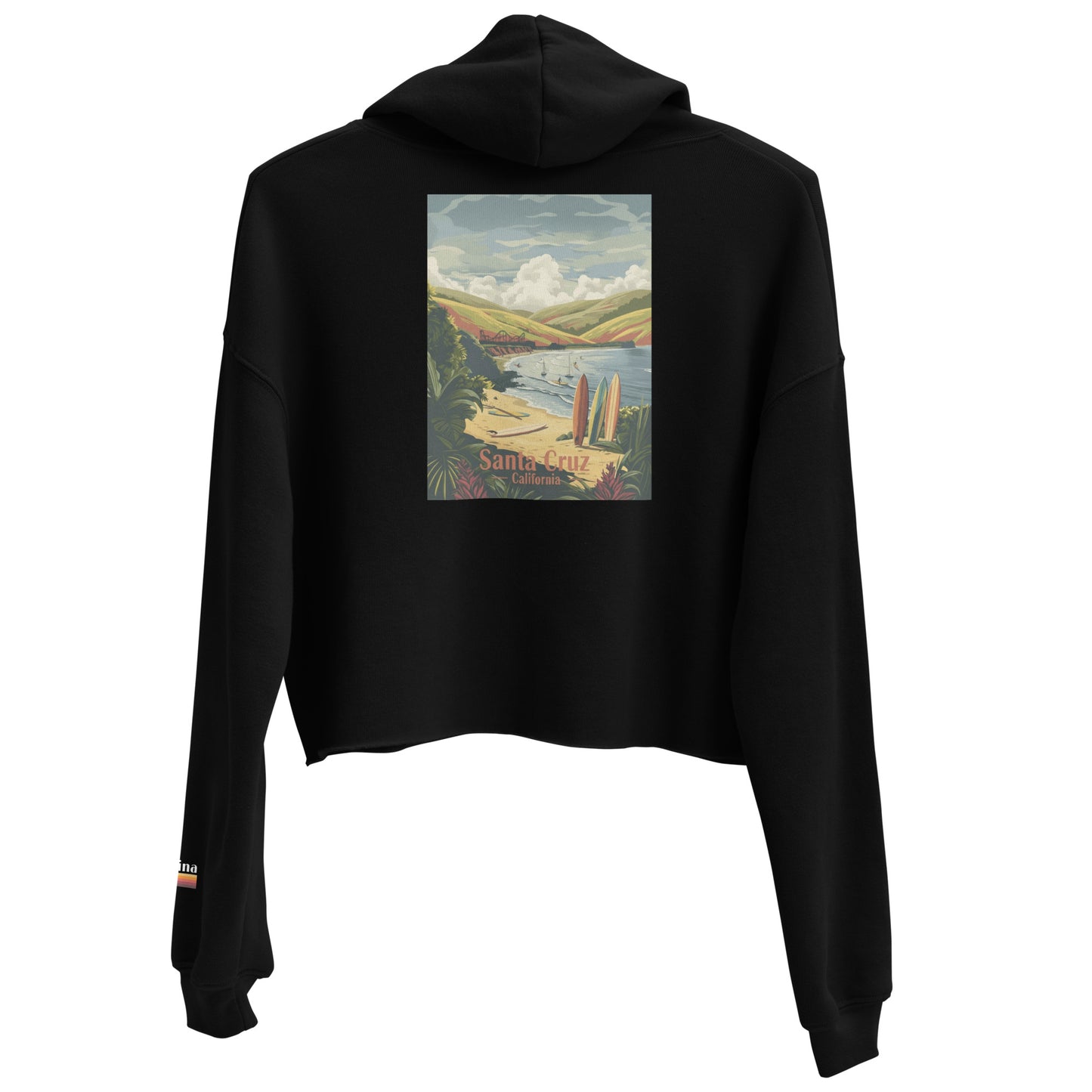 surfing town | crop hoodie