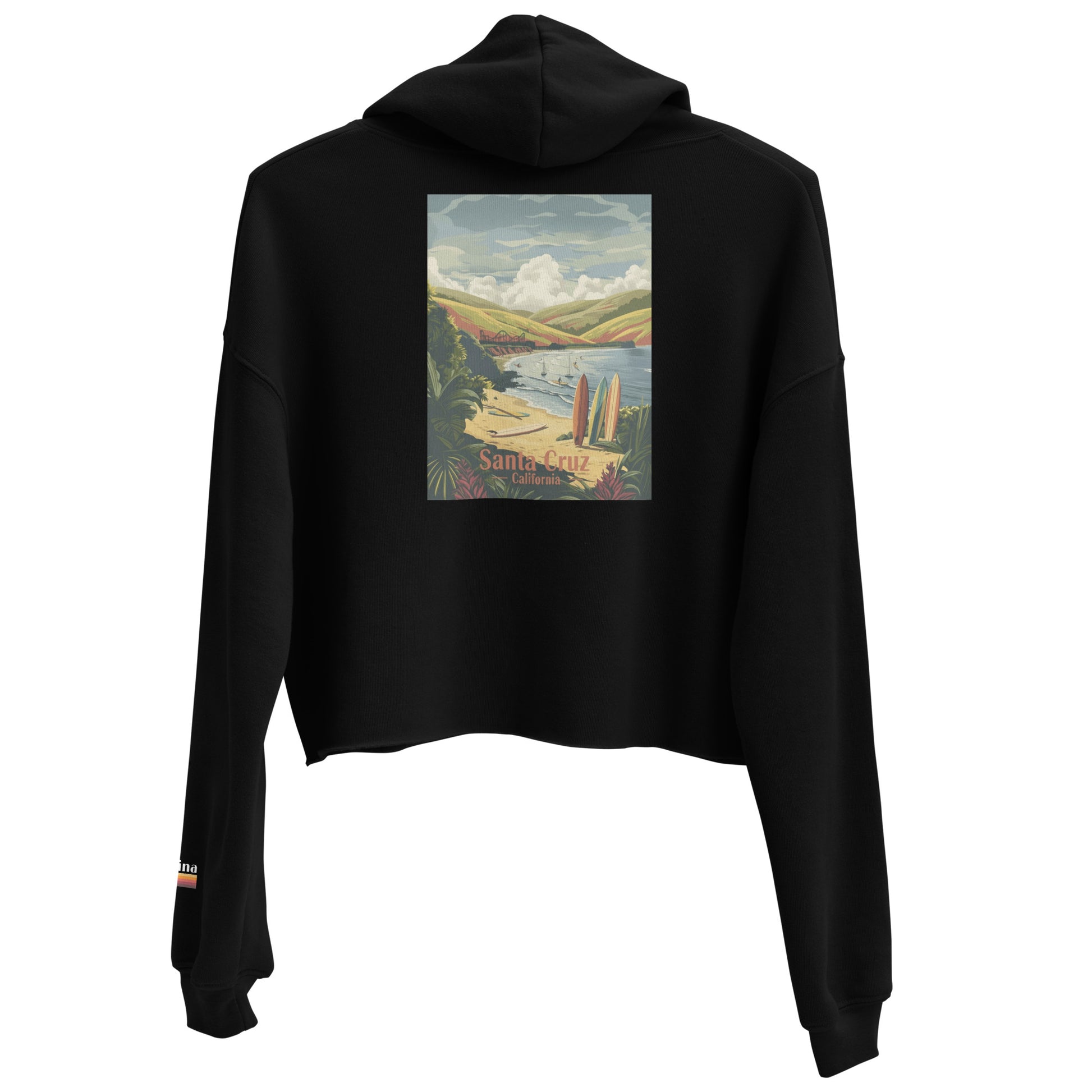 surfing town | crop hoodie