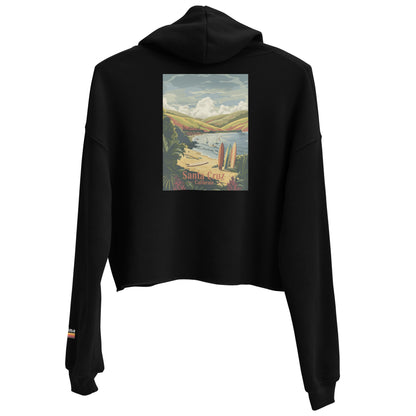 surfing town | crop hoodie