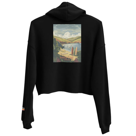 surfing town | crop hoodie
