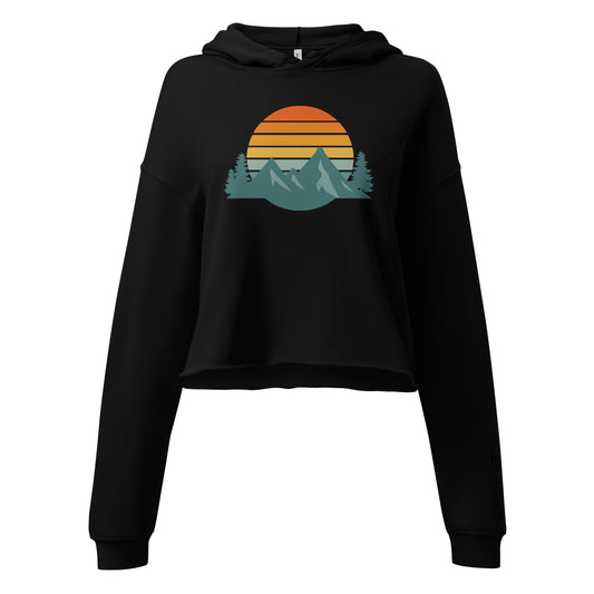 mountain sunset | crop hoodie