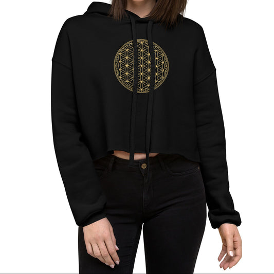 flower of life | crop hoodie