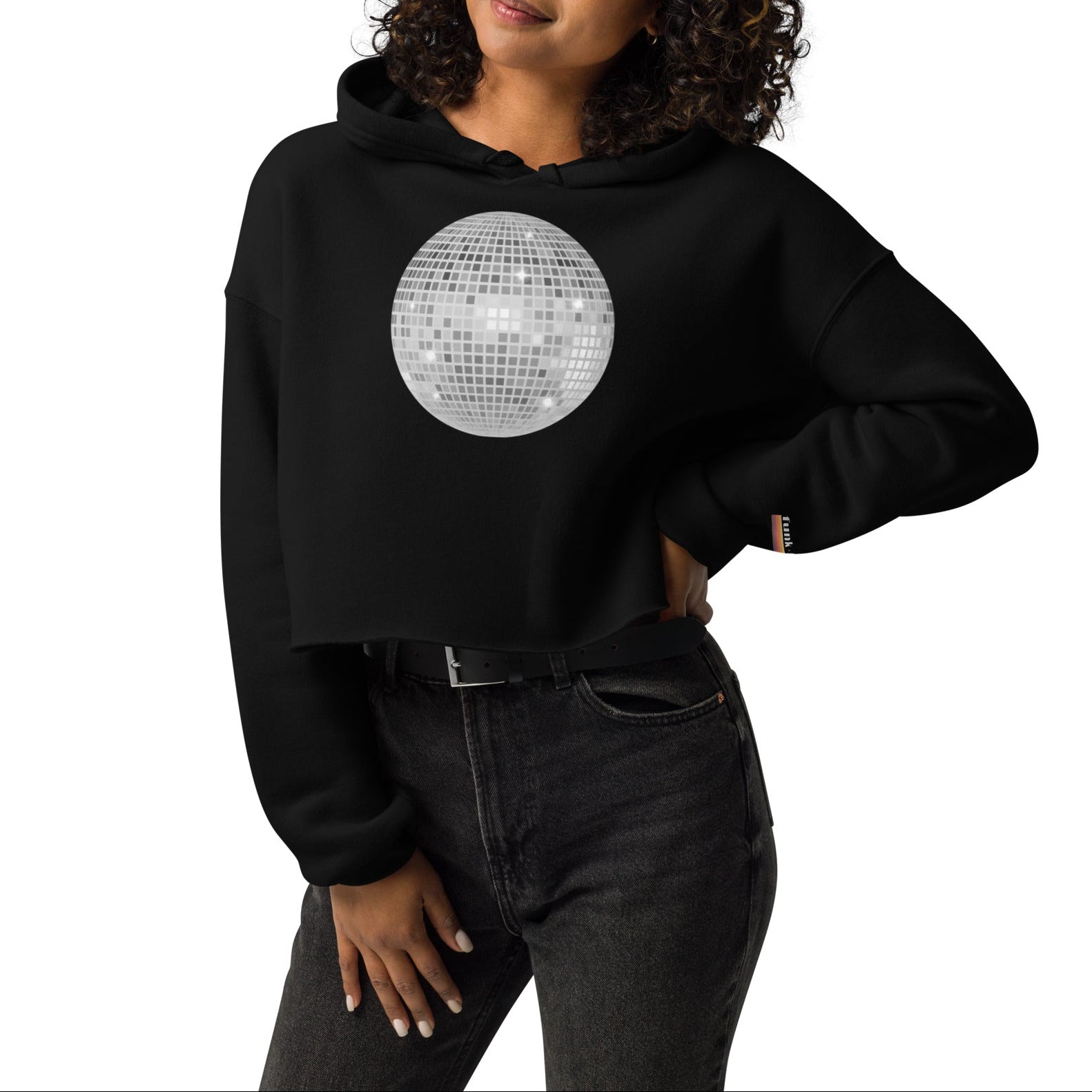 big ol' discoball | crop hoodie
