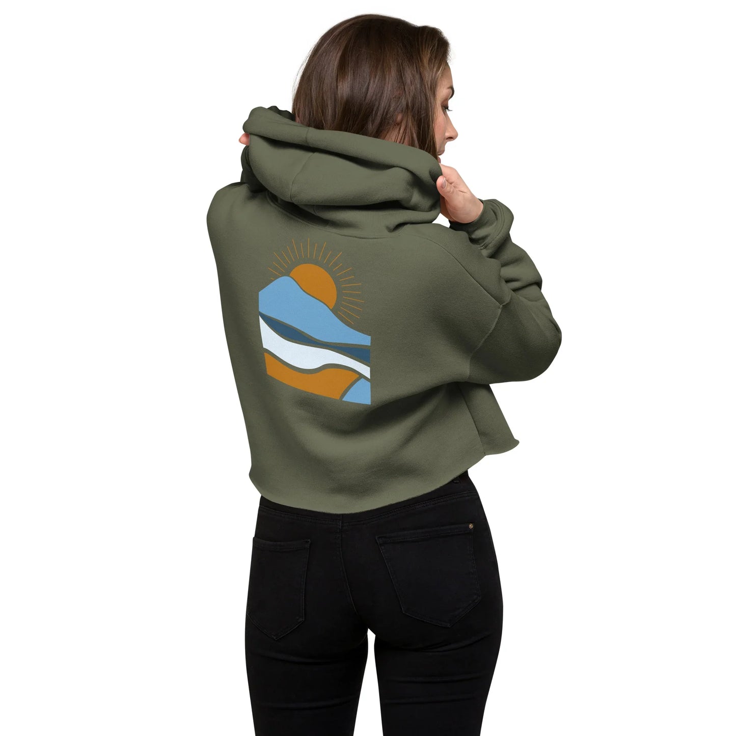 morning sunrise back | crop hoodie - f u n k + f i n a