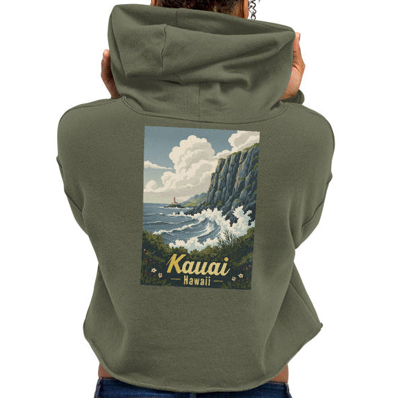 kauai stamp | crop hoodie
