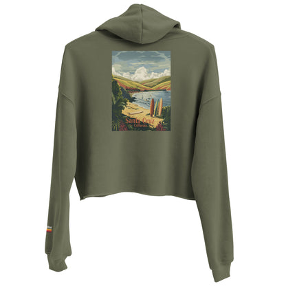 surfing town | crop hoodie