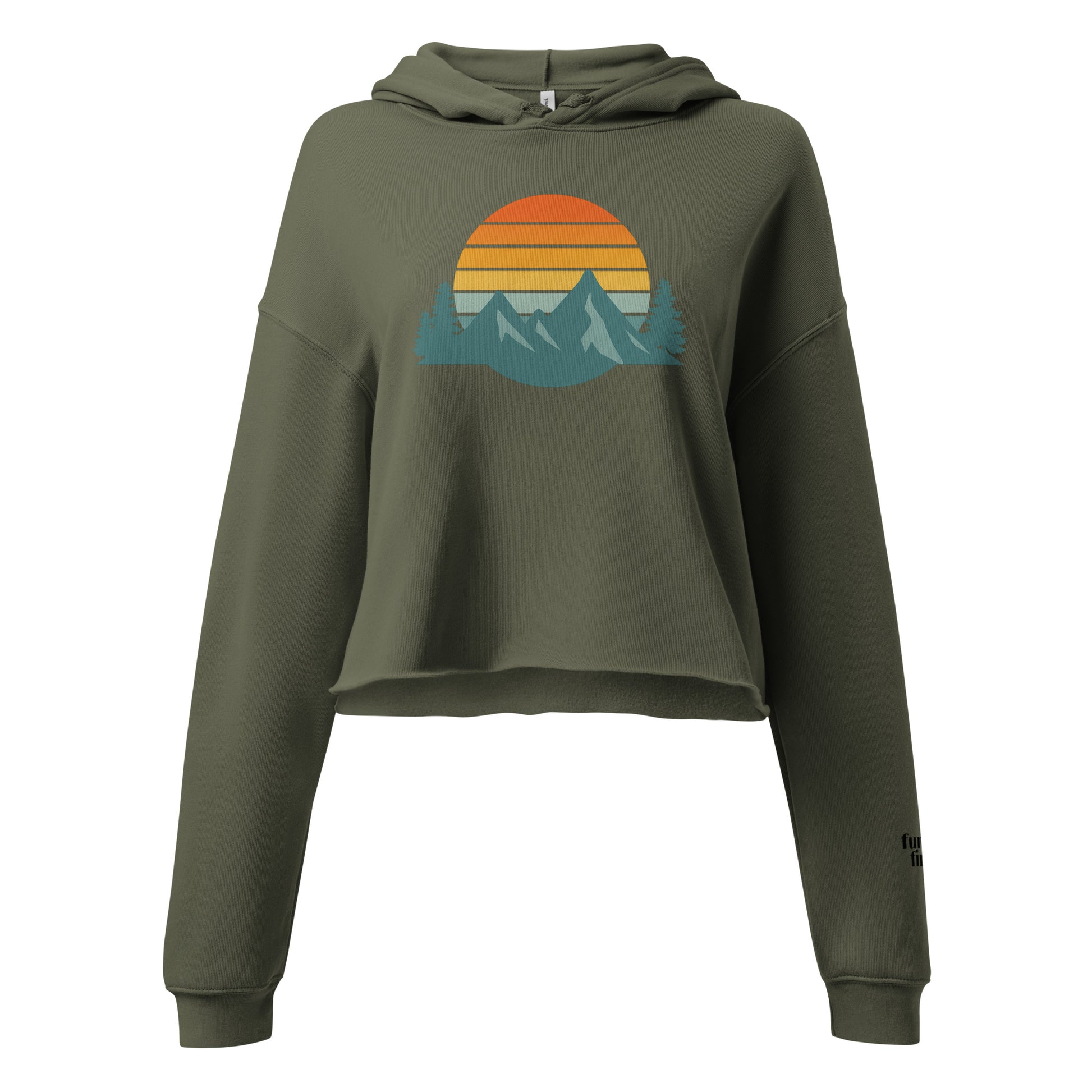 mountain sunset | crop hoodie