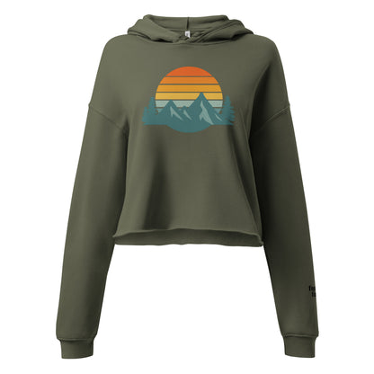 mountain sunset | crop hoodie