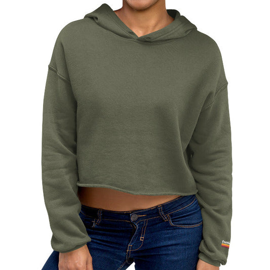 green forest | crop hoodie