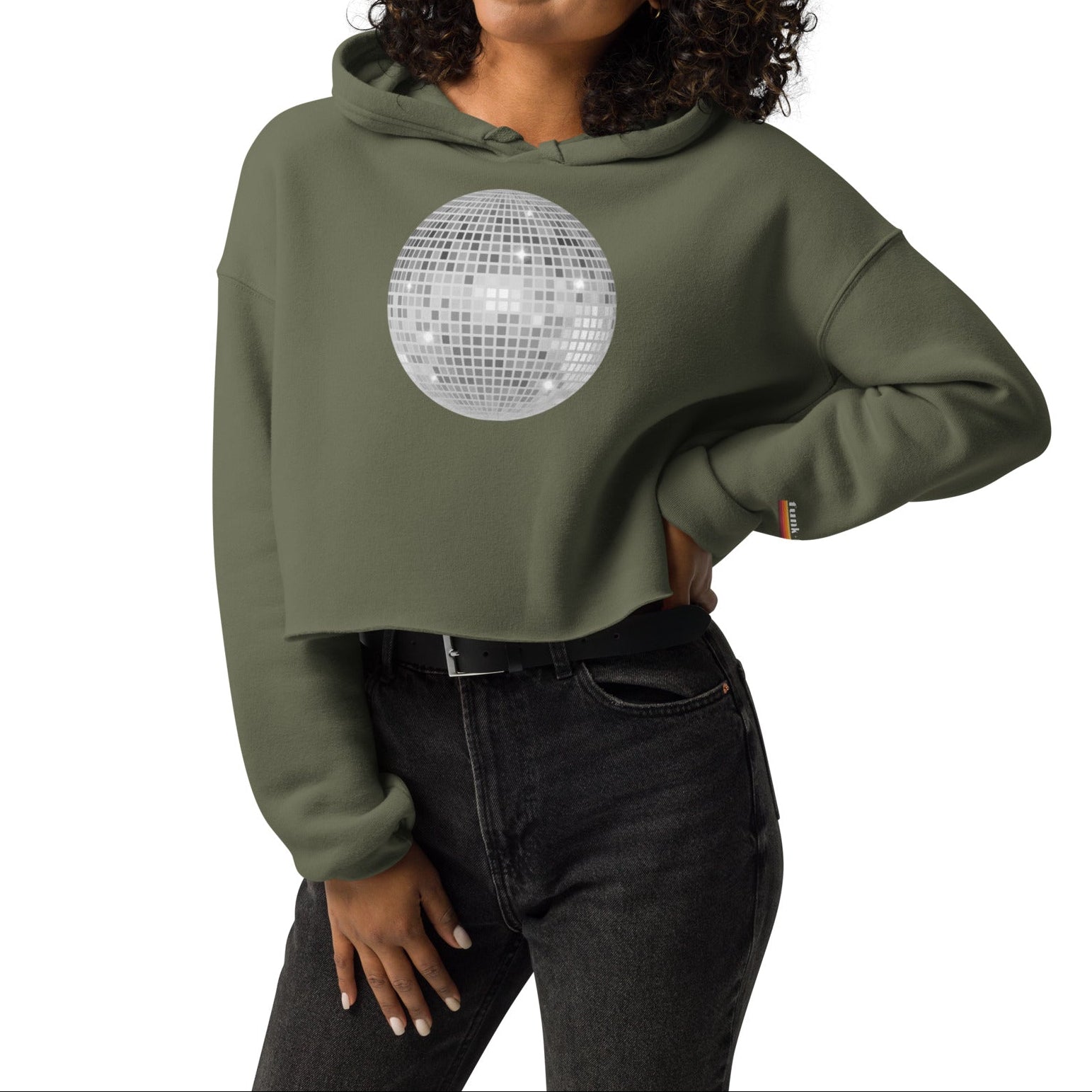 big ol' discoball | crop hoodie