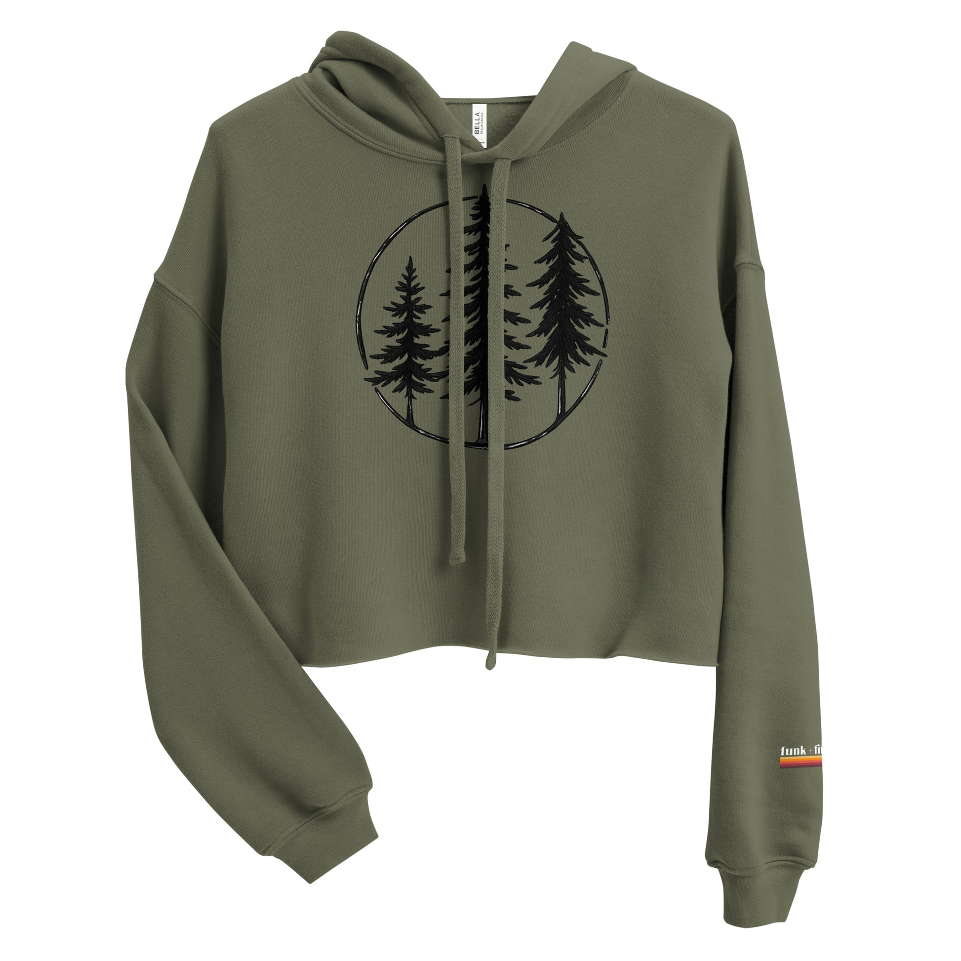 circle of trees | crop hoodie