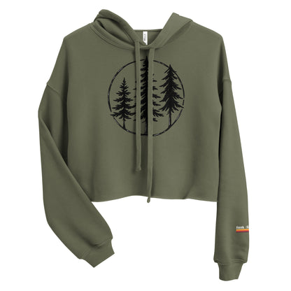 circle of trees | crop hoodie