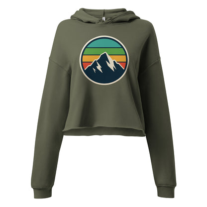 rainbow mountain | crop hoodie