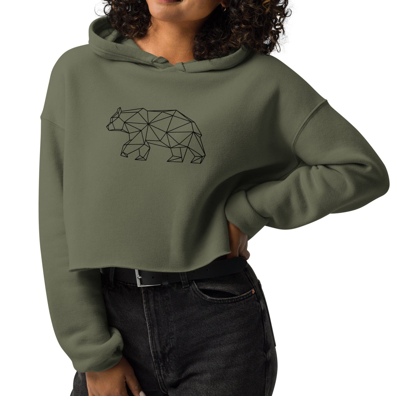star bear | crop hoodie