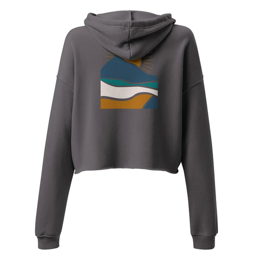 rustic sunrise back | crop hoodie - f u n k + f i n a