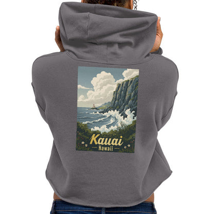 kauai stamp | crop hoodie