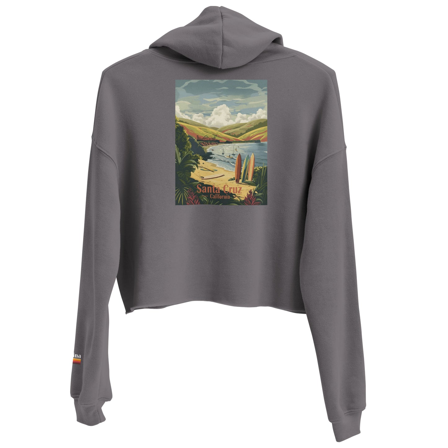 surfing town | crop hoodie