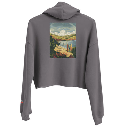 surfing town | crop hoodie