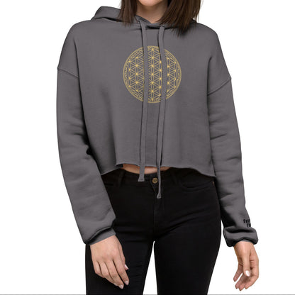 flower of life | crop hoodie