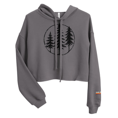 circle of trees | crop hoodie