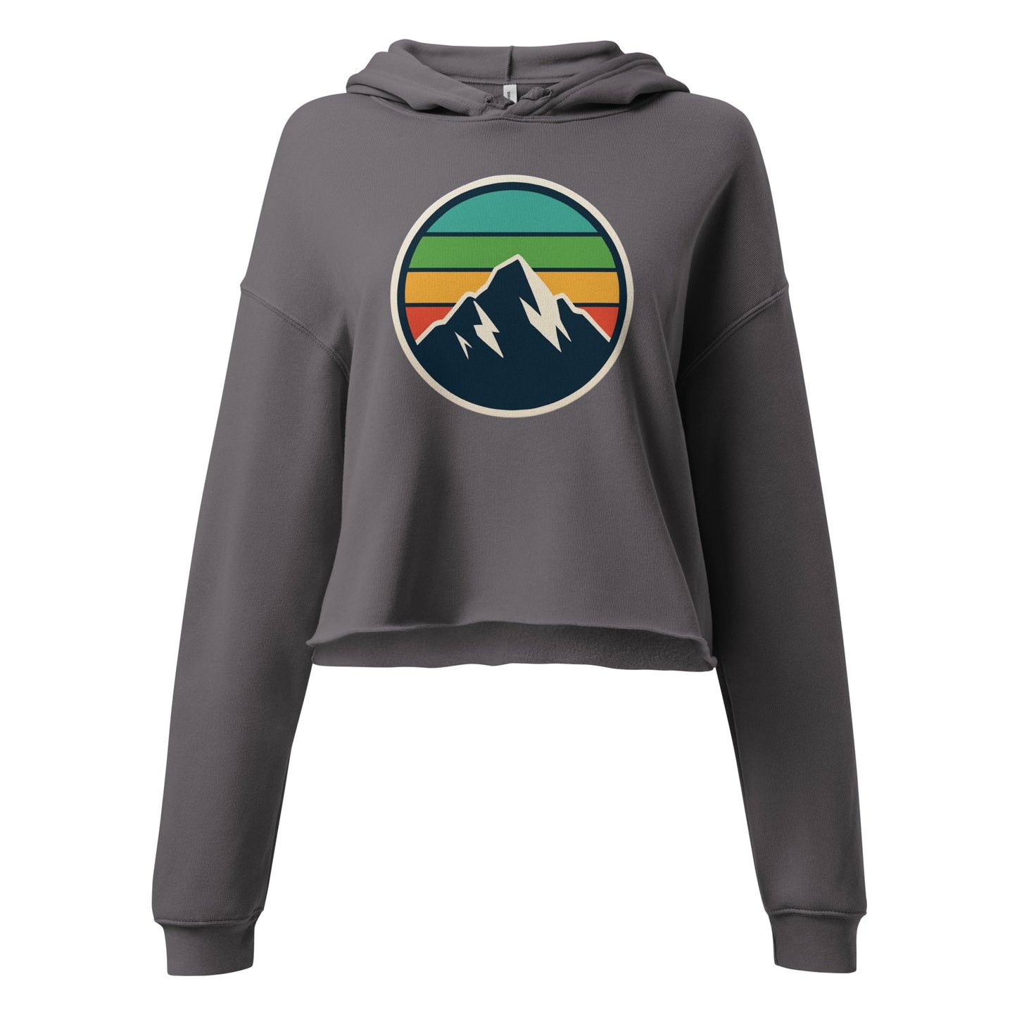 rainbow mountain | crop hoodie