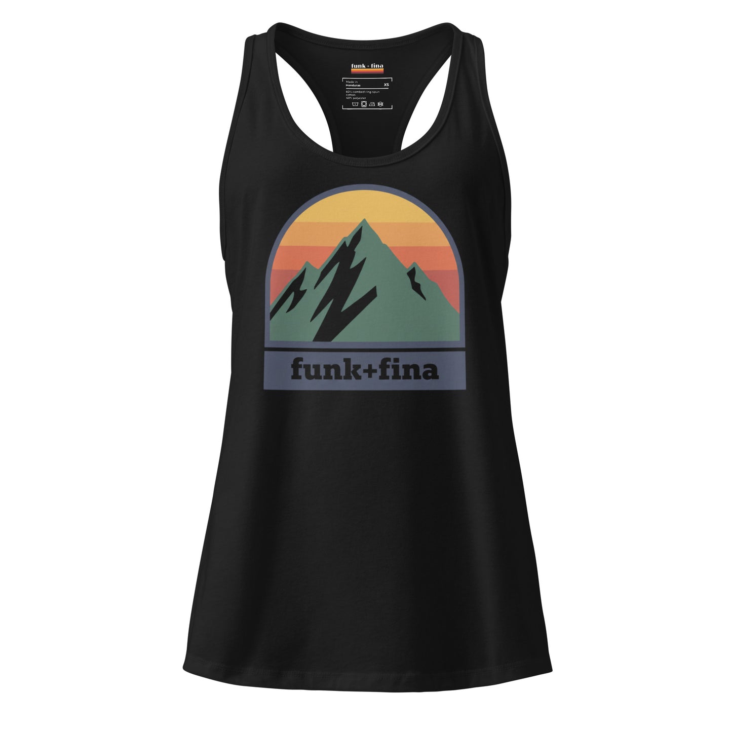 retro mountains | fitted racerback tank