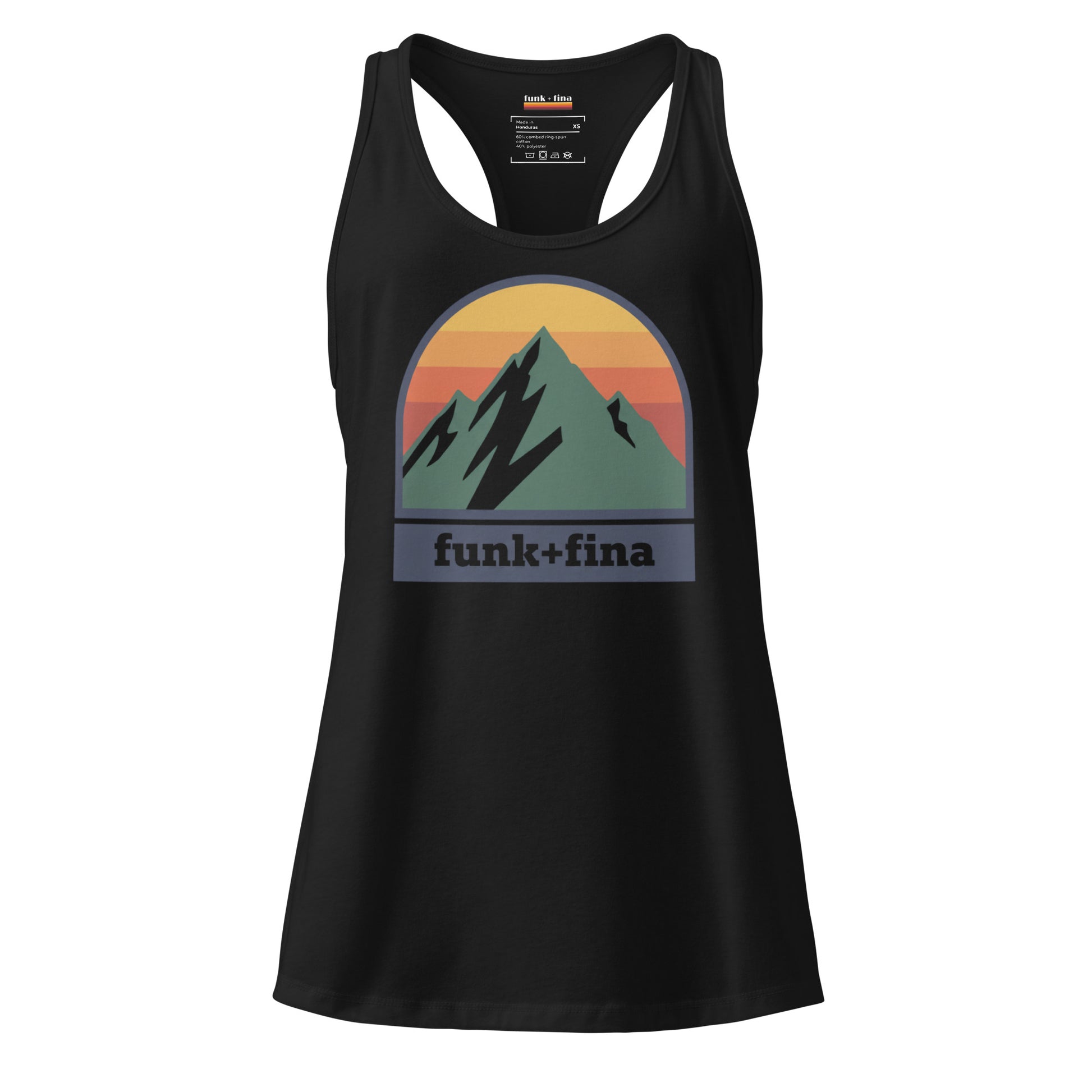 retro mountains | fitted racerback tank