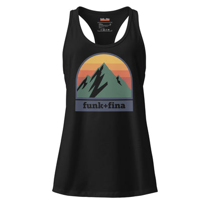 retro mountains | fitted racerback tank