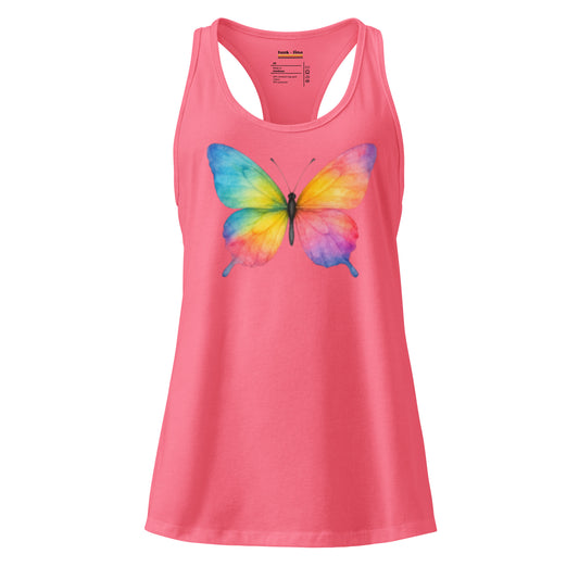 rainbow butterfly | racerback tank