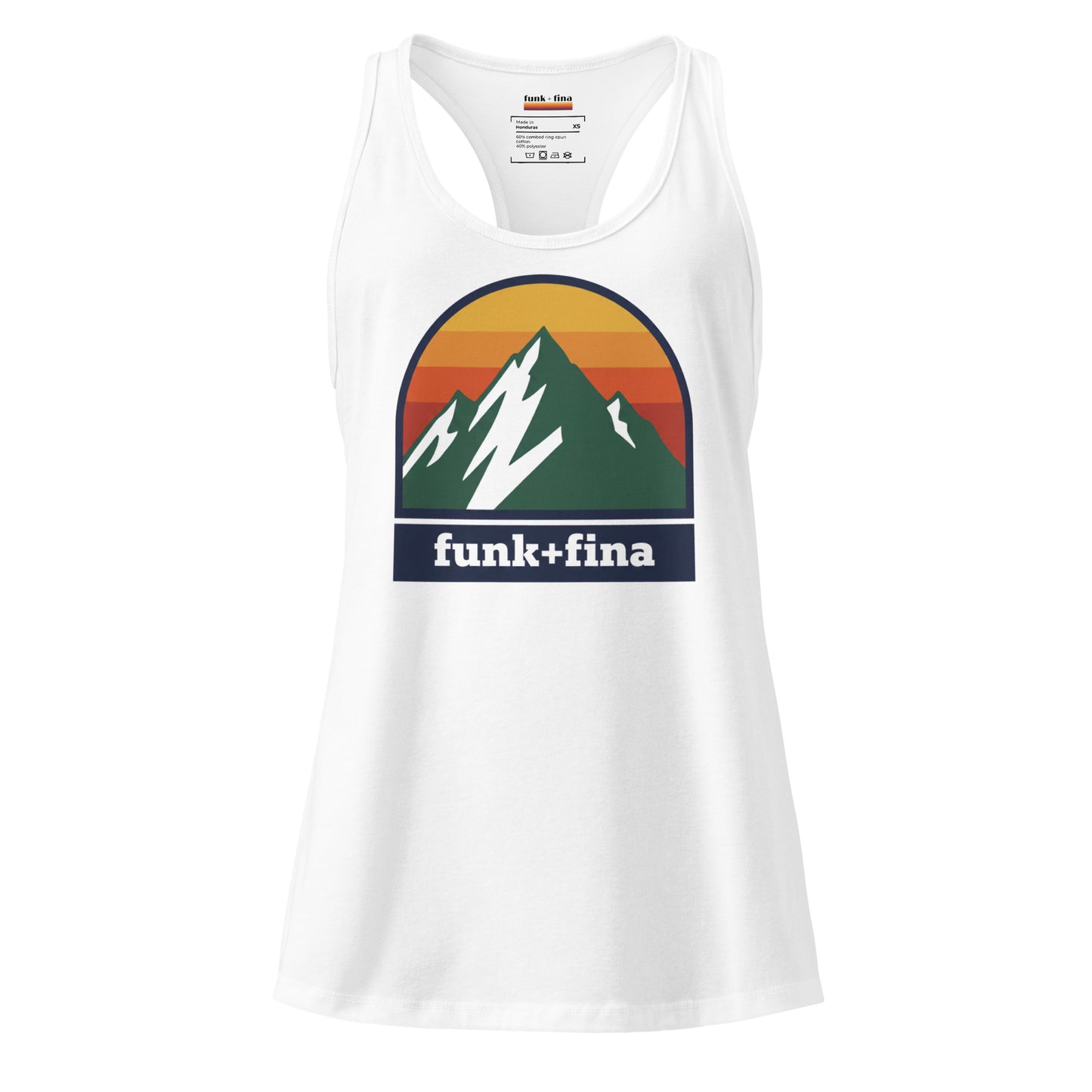 retro mountains | fitted racerback tank